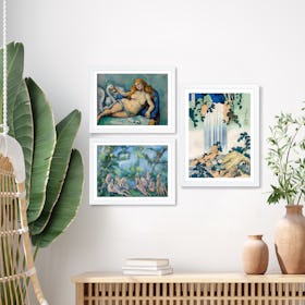 Bathroom Shades of Blue Gallery Wall
